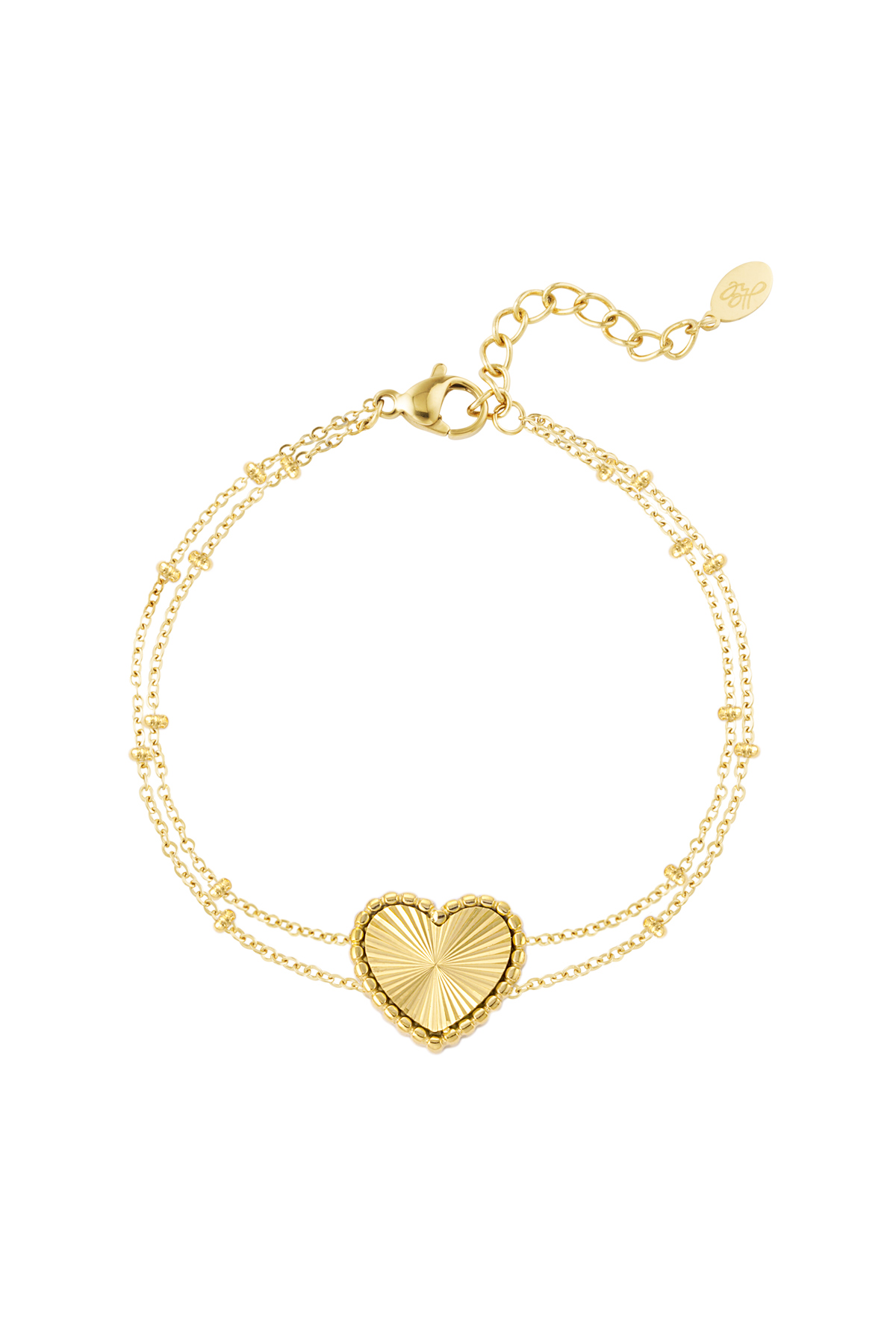 bracciale palline con cuore 