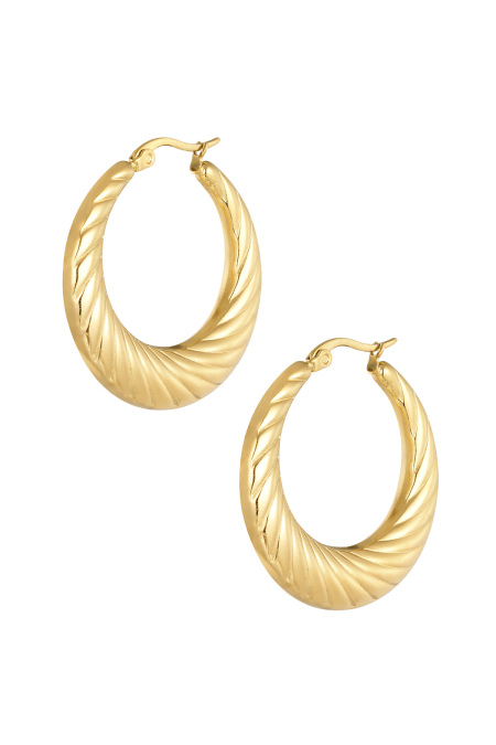 Earrings Oval With Print