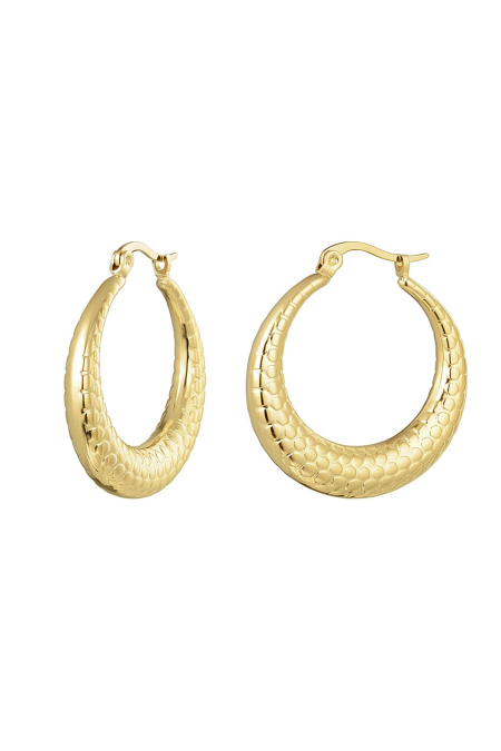 earrings round with print
