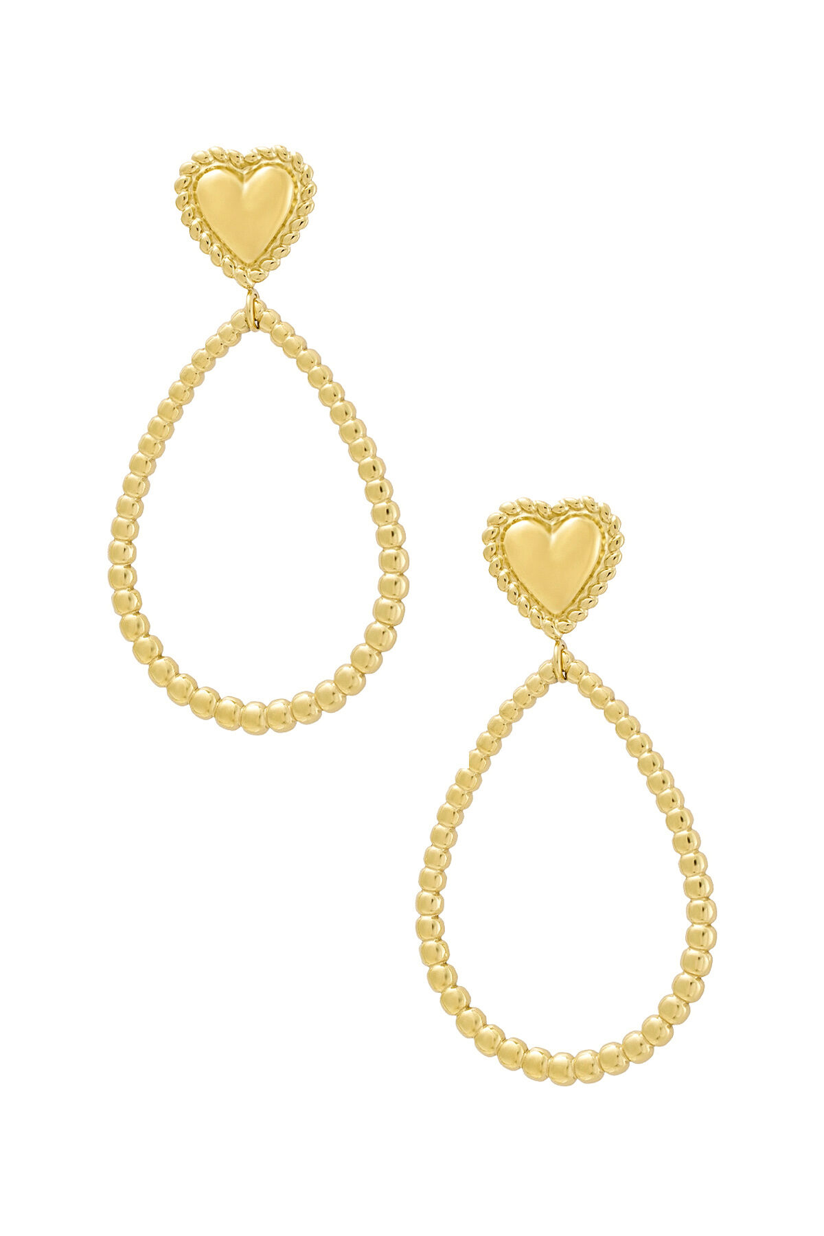 pendientes gota con corazón h5 