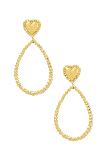 earrings drop with heart