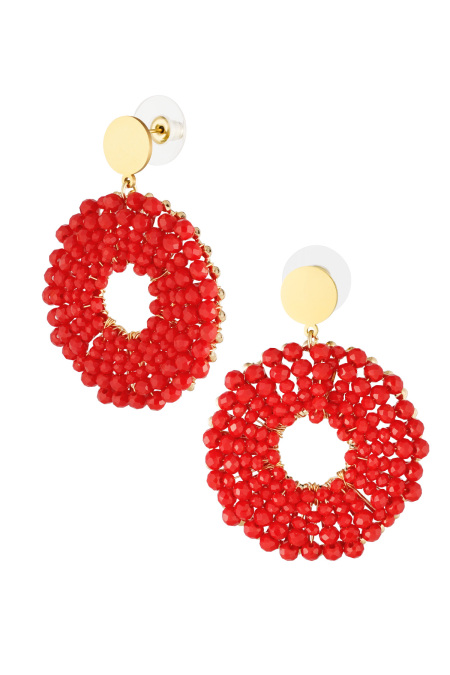 Earrings Beaded Party Donut