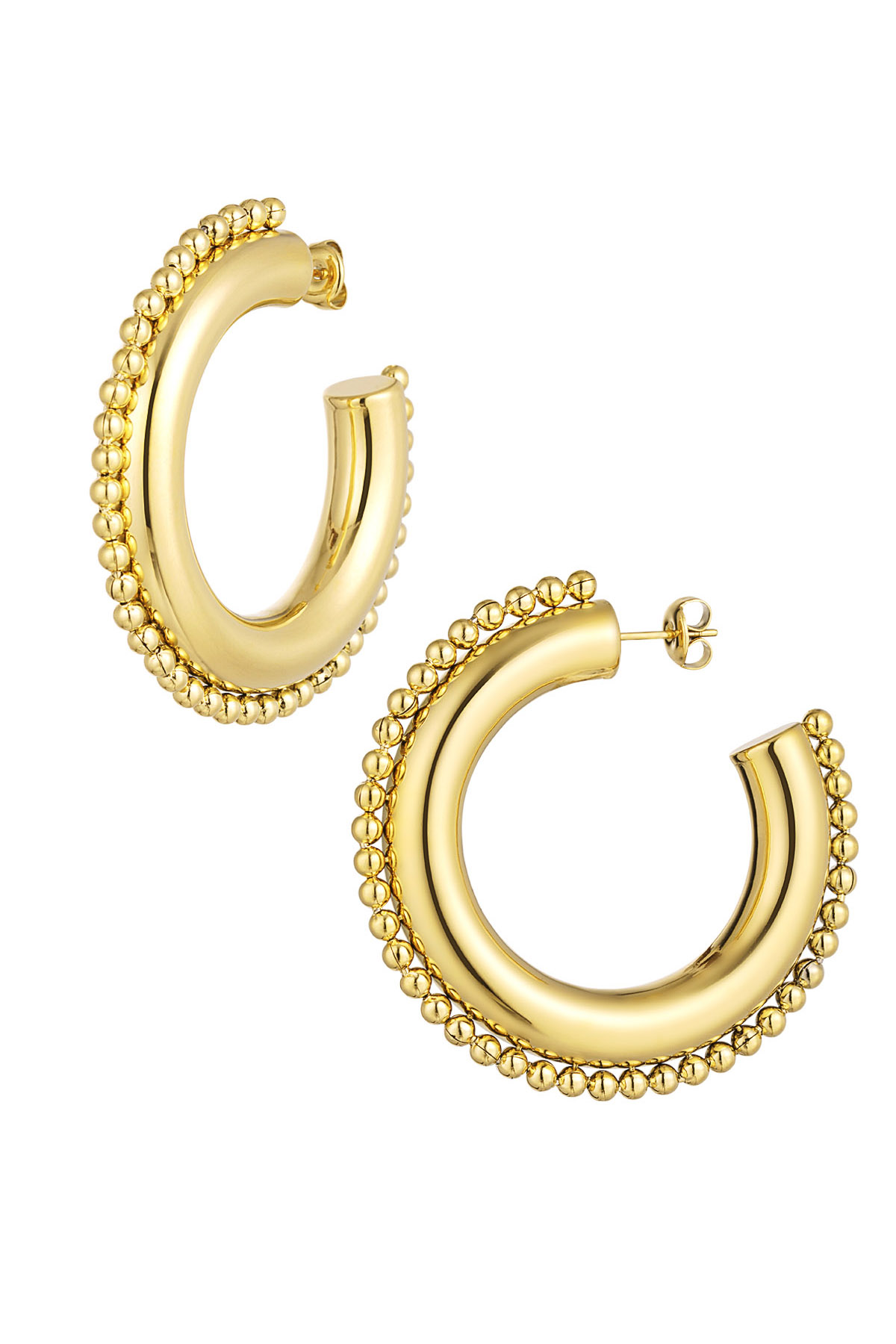 oorbellen rond met dots h5 