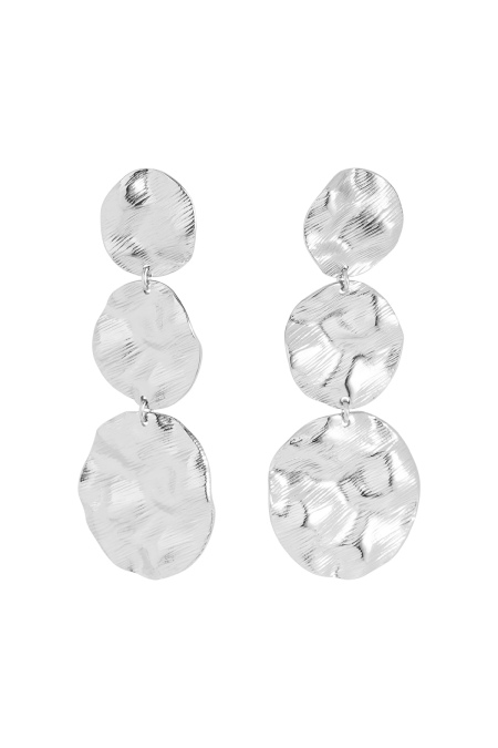 Earrings 3 x abstract - Silver Color color
