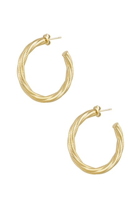 earrings twisted relief