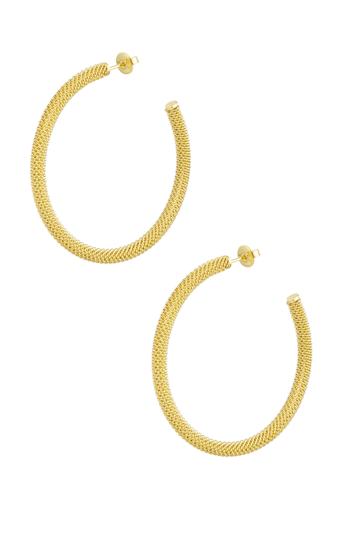 round earrings with print 2