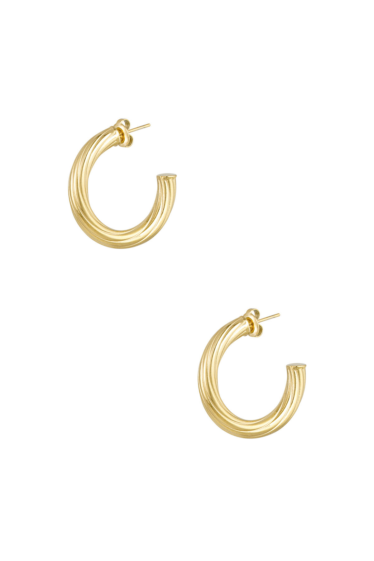 earrings round stripes small 2