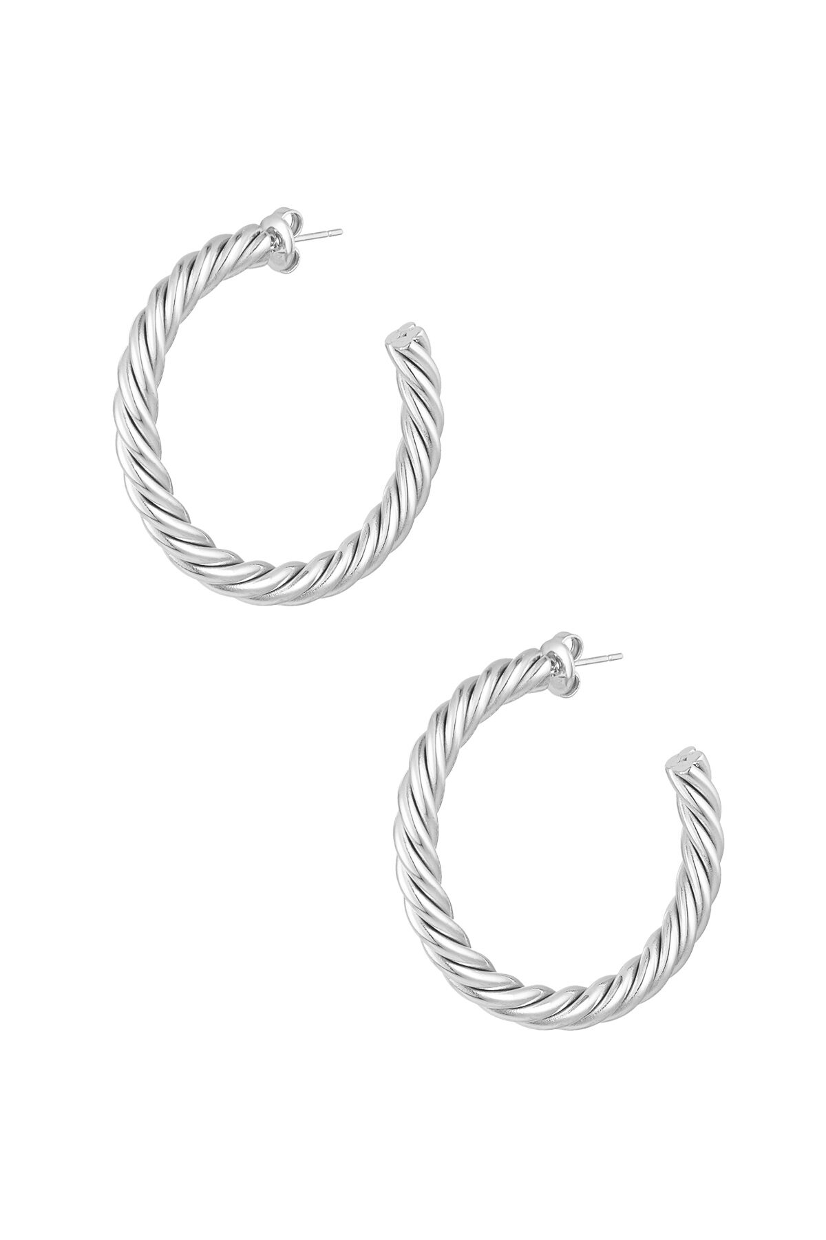 boucles d'oreilles torsadées épaisses médium