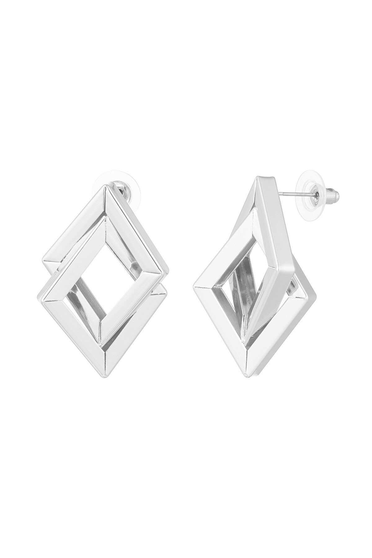 pendientes dobles de diamantes h5 
