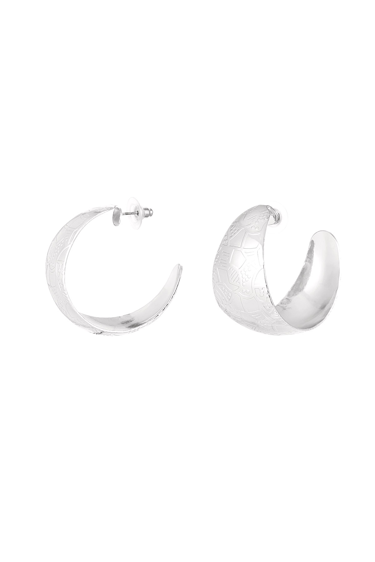 pendientes luna creciente con estructura 