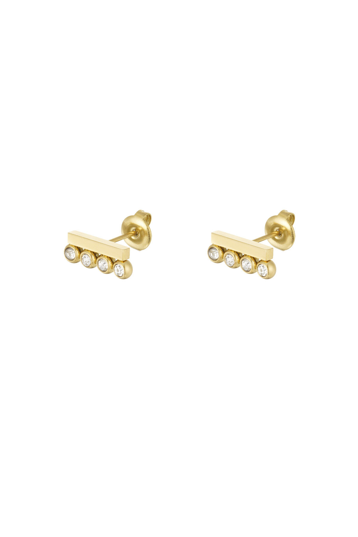 studs with five diamonds h5