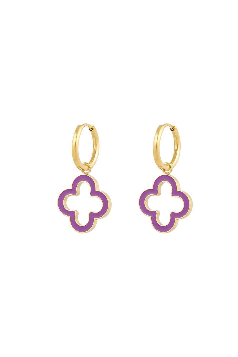 Boucles d'oreilles trèfle éclat