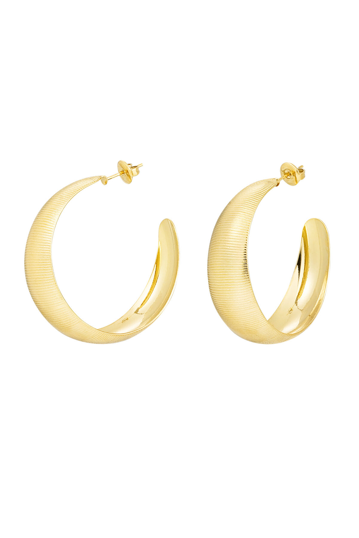 earrings ribbed structure large