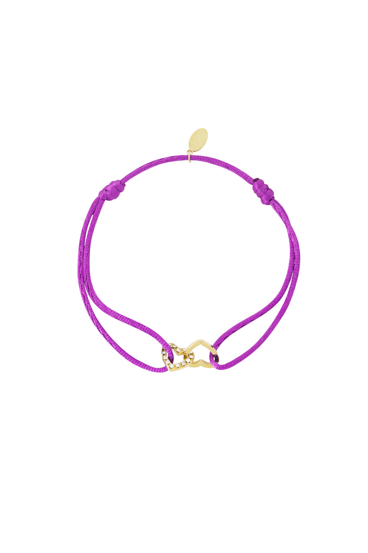 Bracelet satin connecté coeur h5 