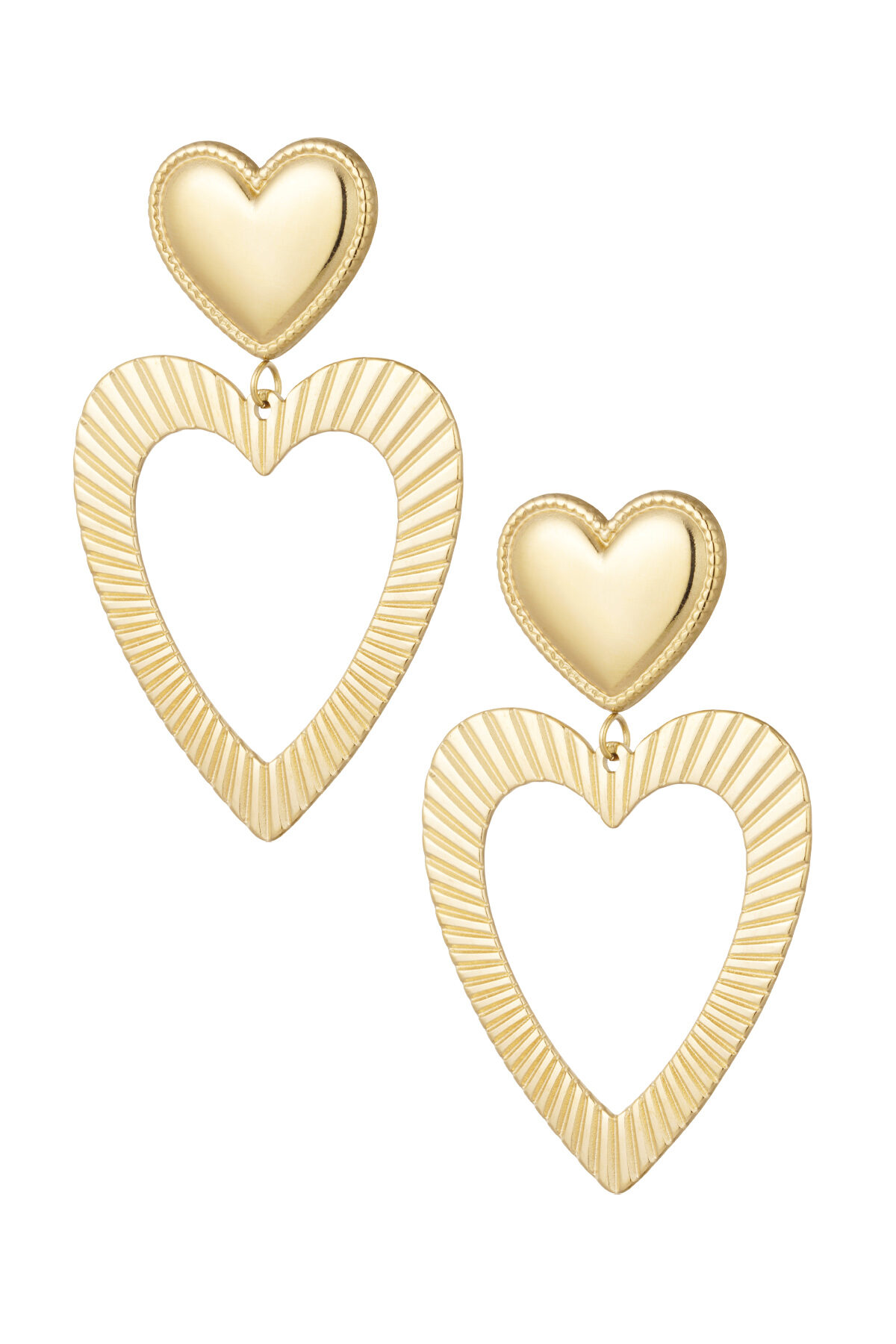 pendientes de doble corazón h5 