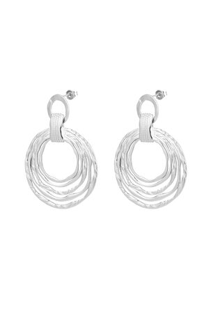 Earrings circles - Silver Color color h5