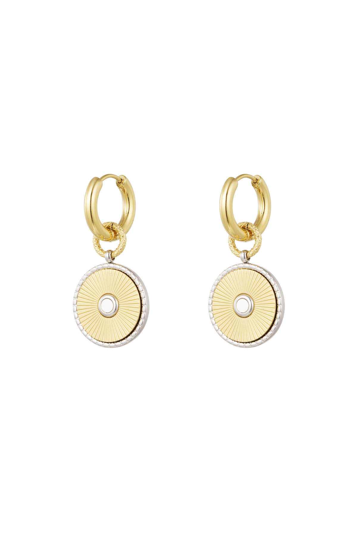 Orecchini rotondi - Colore oro/argento