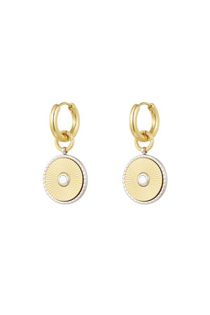 Orecchini rotondi - Colore oro/argento h5