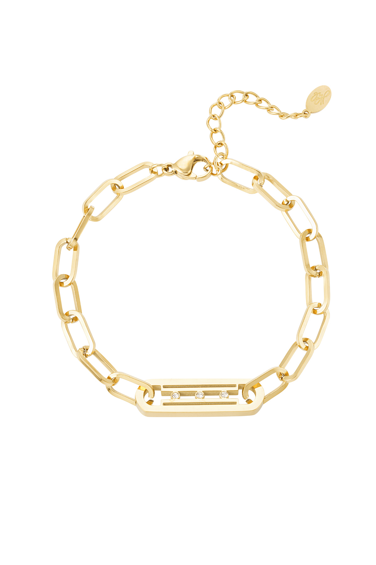 schakelarmband met steentjes 
