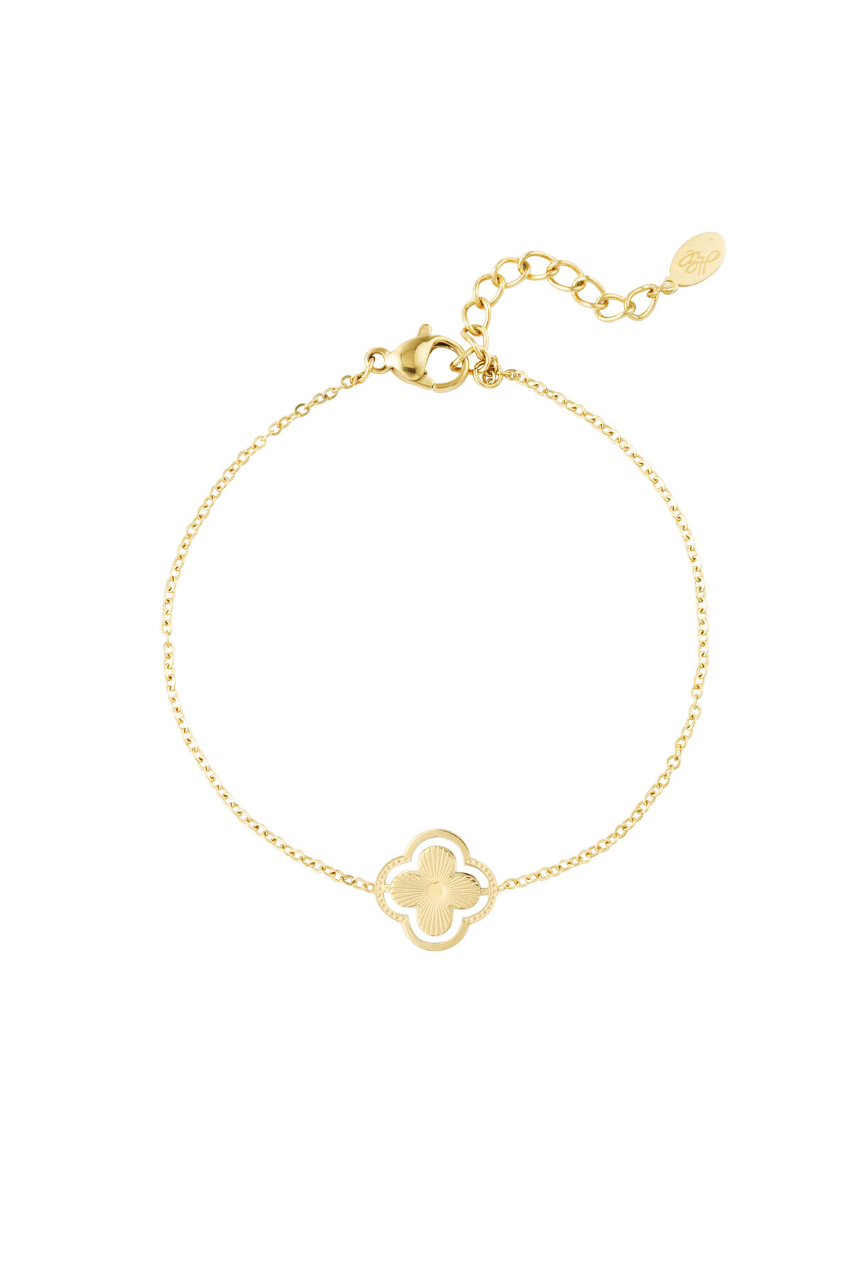 Bracelet double trèfle - doré 