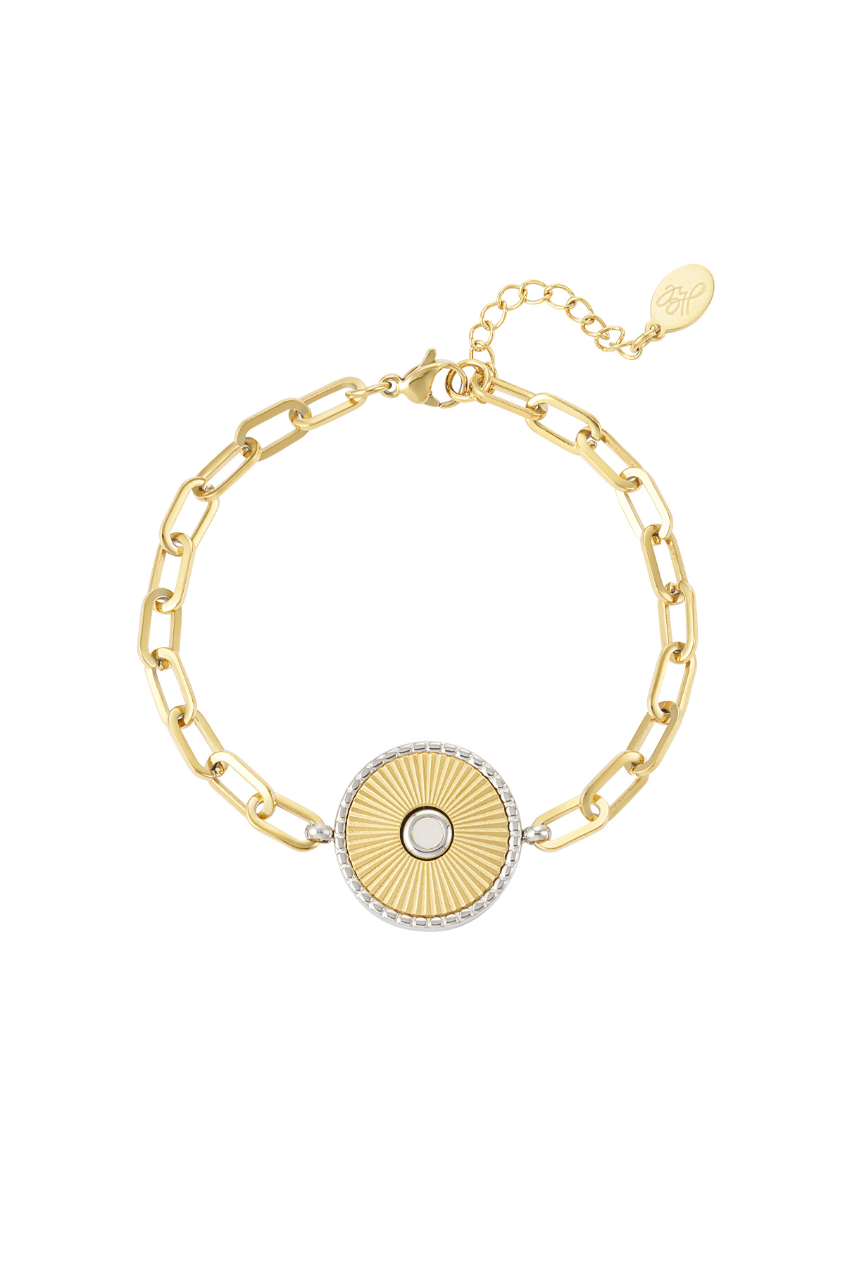 pulsera de eslabones con detalle de /plata h5 