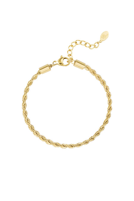 Armband gedrehter Jasseron - Goldfarbe - 3,0 MM 2