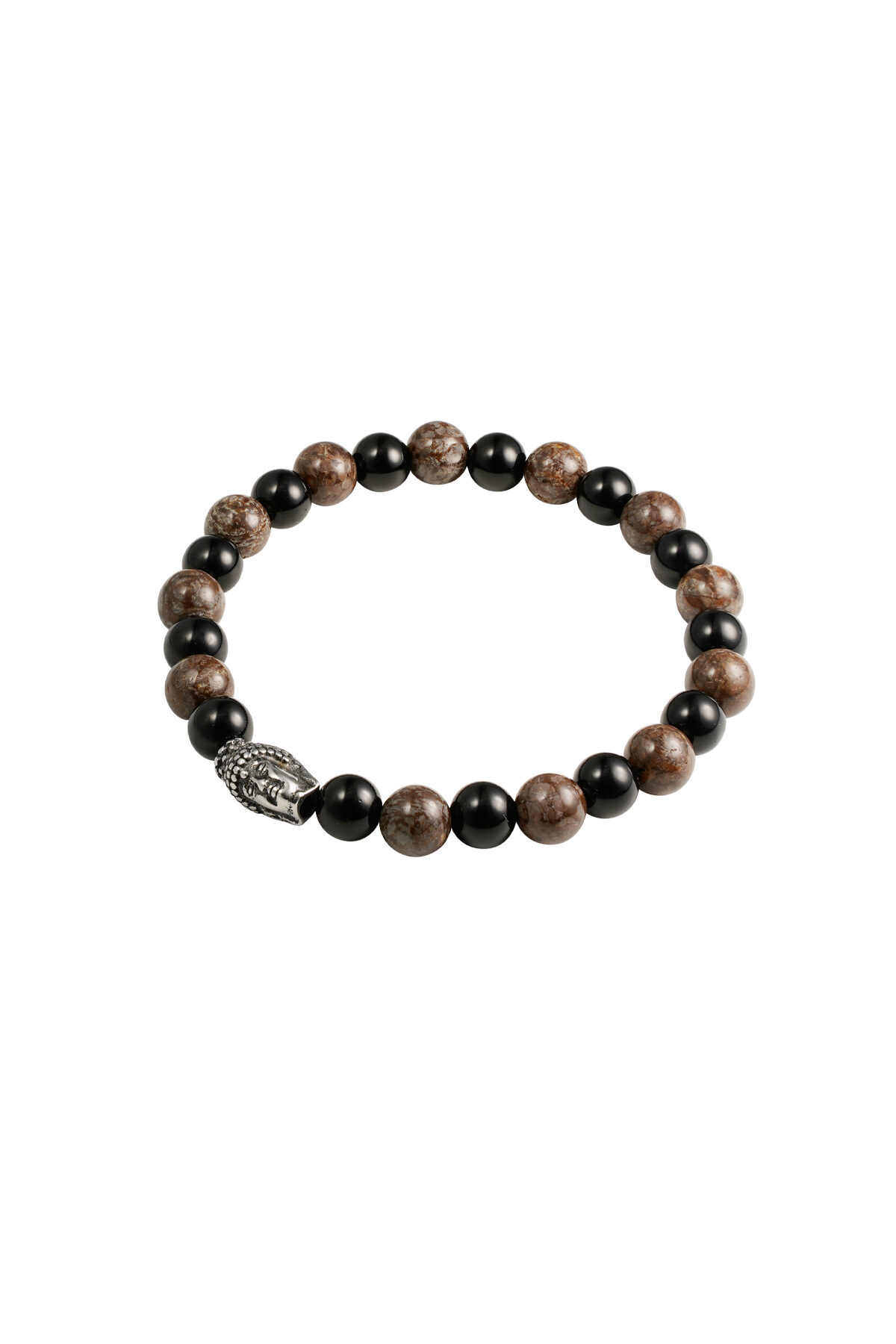 Heren armband kralen buddha details 