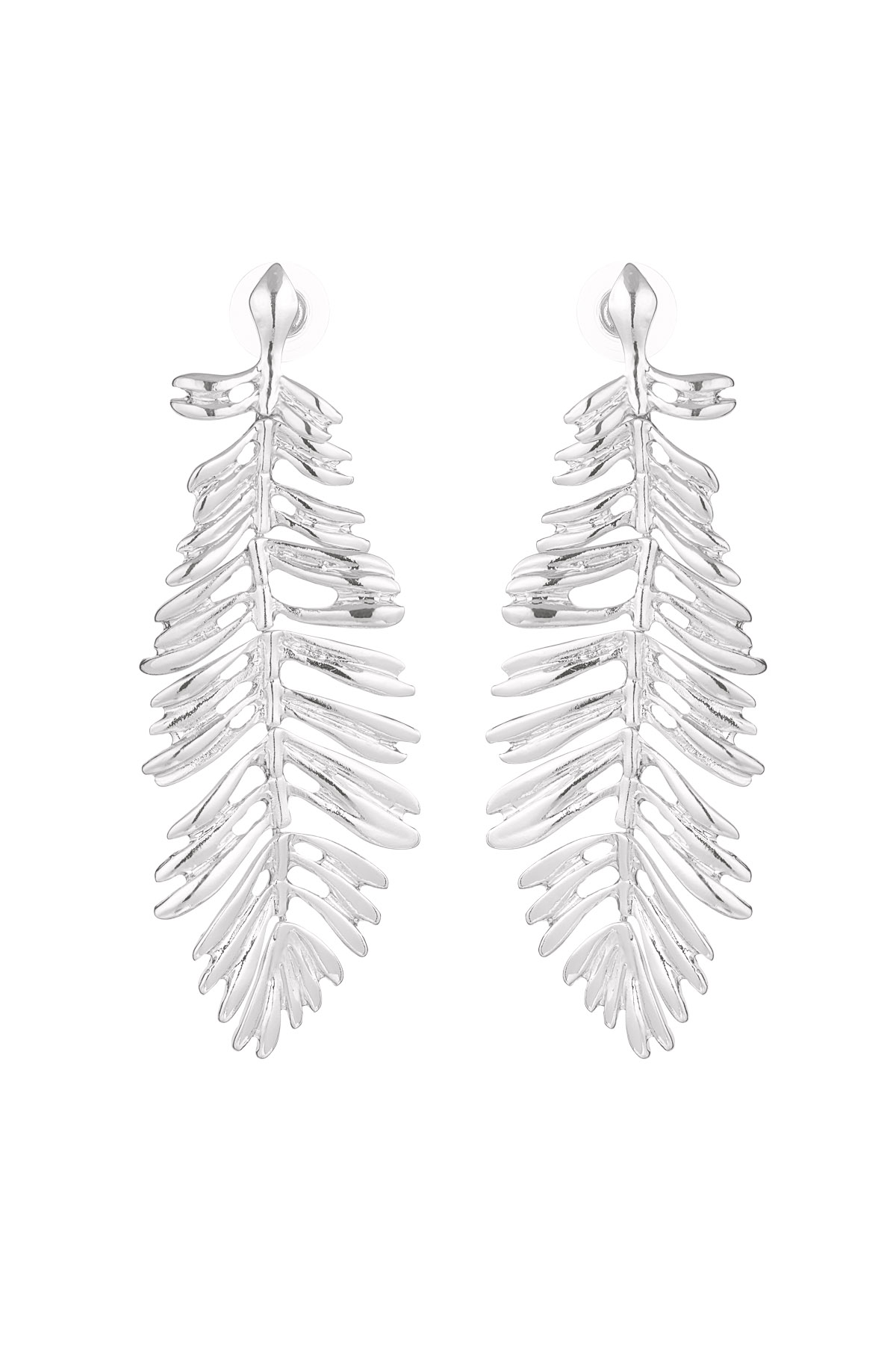 Boucles d'oreilles plumes - doré h5 