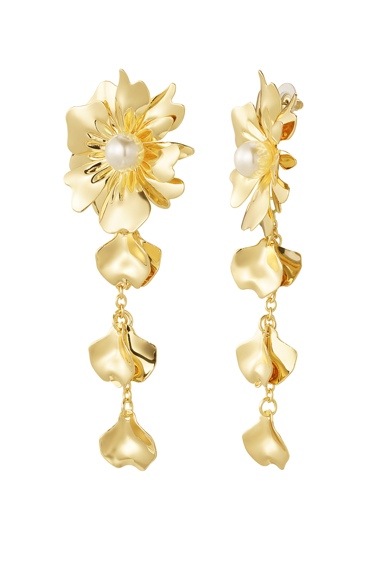 orecchini fiore con perla 