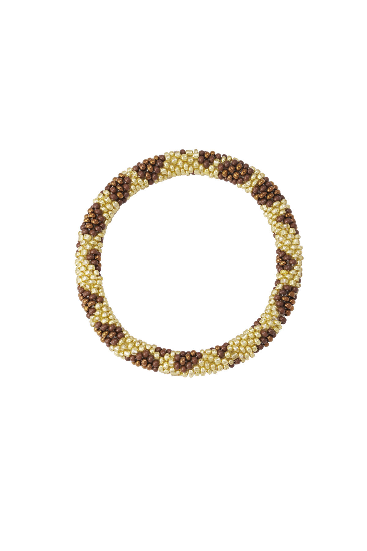 Figura del braccialetto con perline - Colore oro/marrone 2