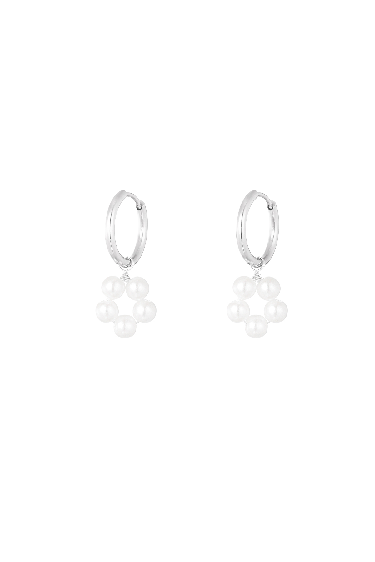 pendiente con colgante de flor de perla h5 