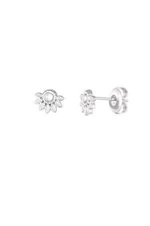 Halbblumen-Ohrringe Mit Diamant h5 