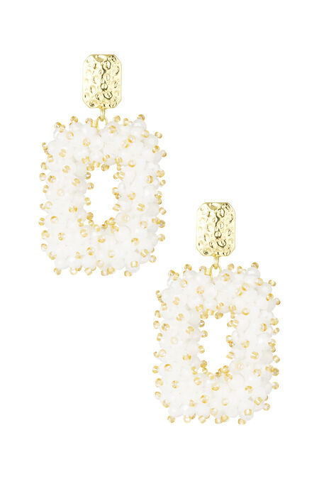 Orecchini di tendenza Notti glitterate - Colore oro bianco 2