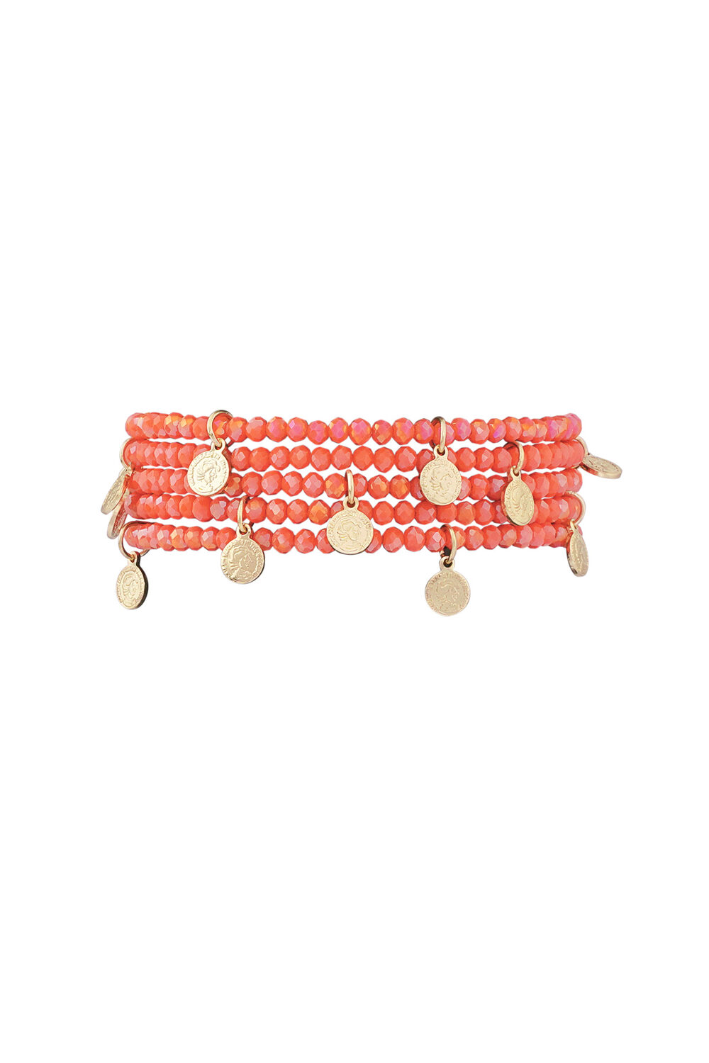 Armbänder mit Münzanhängern – Orange