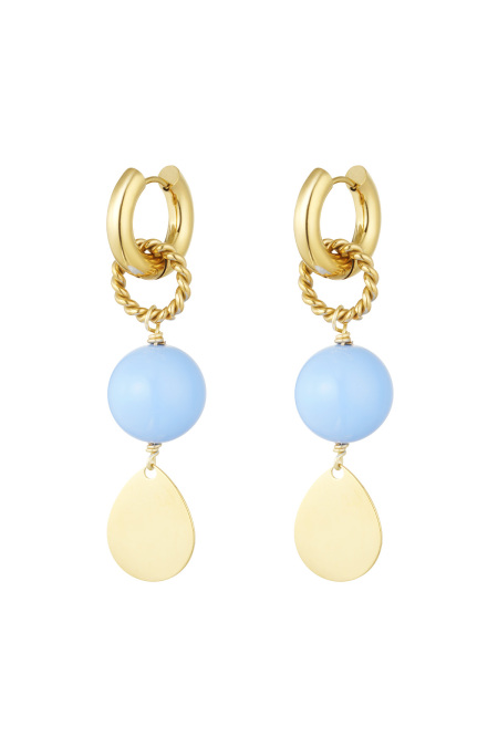Gli Orecchini Brillano Luminosi: Colore Oro Blu