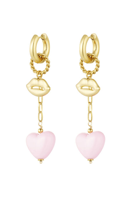 Ohrringe Liebe auf den Lippen – Roségold 2