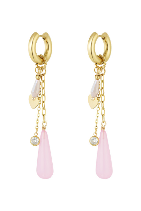 Earrings Life Is Good - Pink Purple