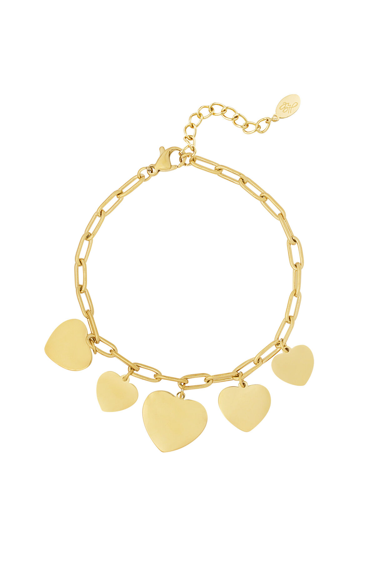 bracciale collegato con ciondoli a cuore h5 