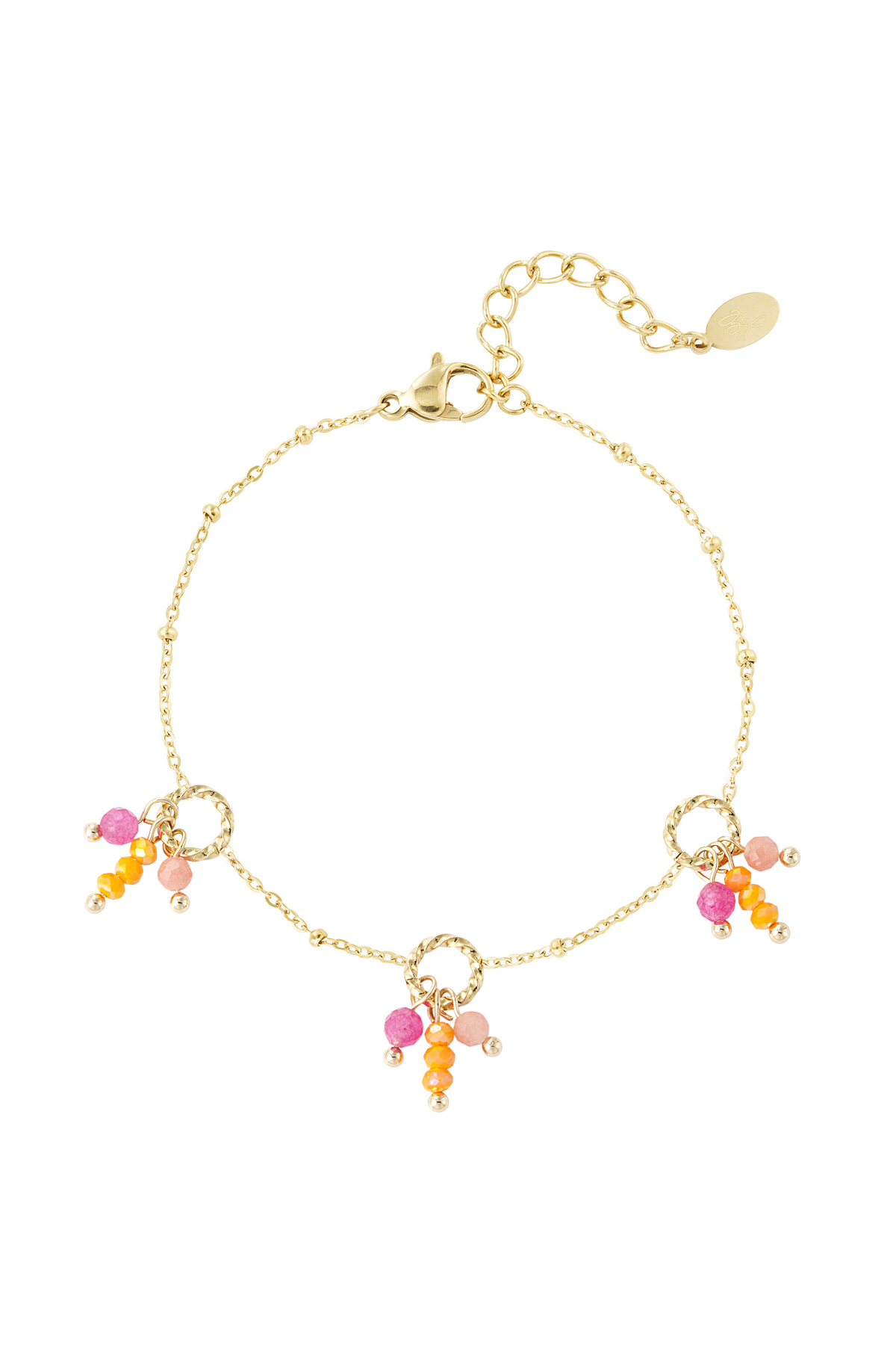 Bracciale colorato Fiesta - arancione rosa h5 