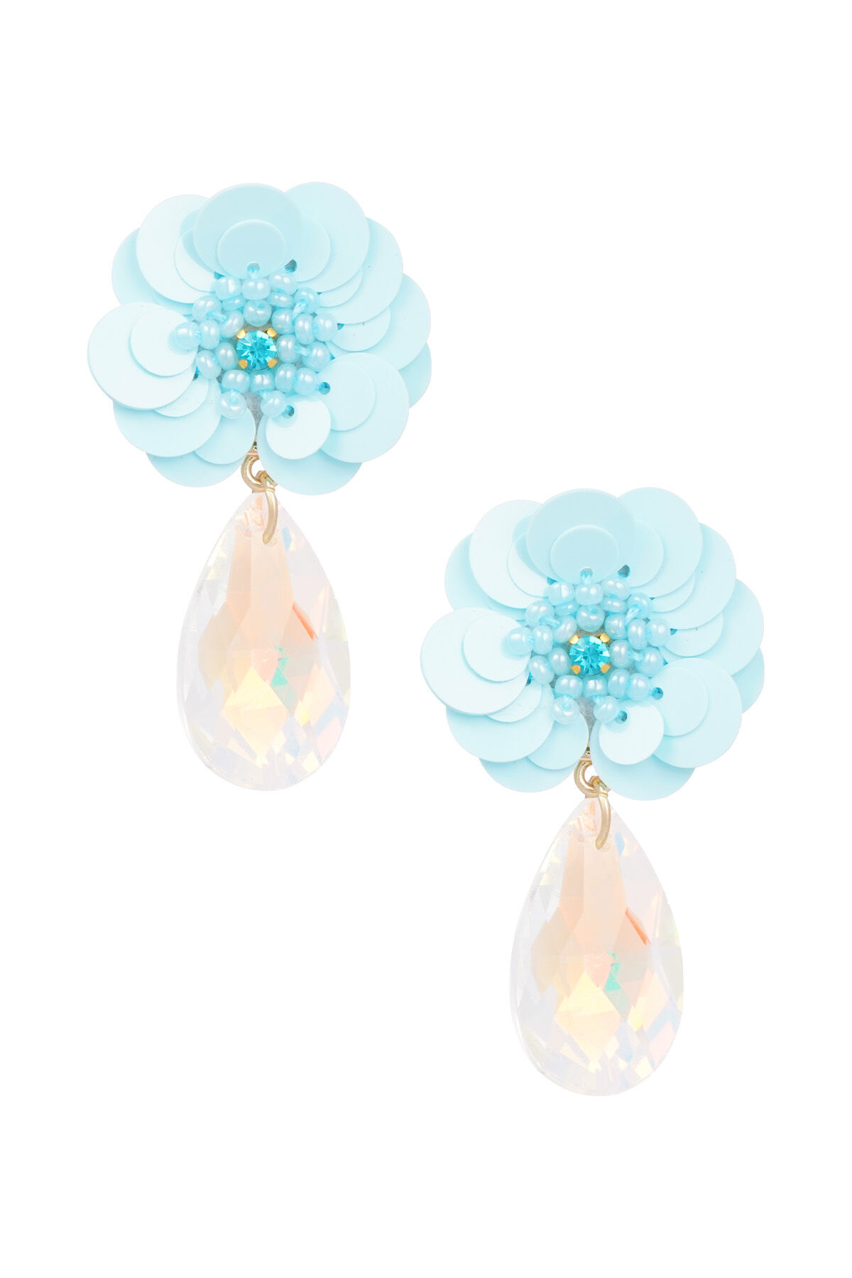 Blumenohrringe mit Tropfen Ohrringe 2