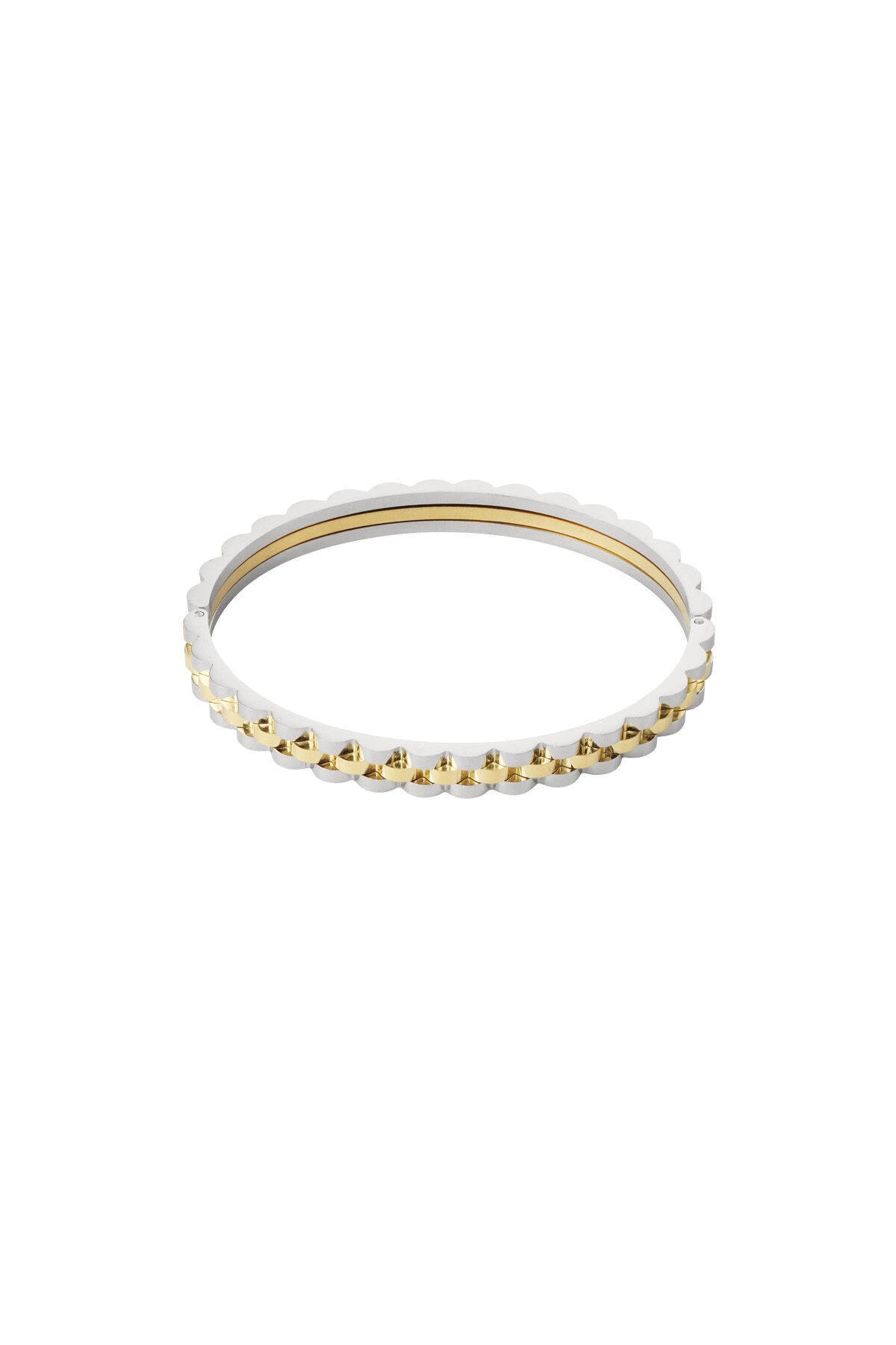 Link bangle bracelet - Silver Color color h5 