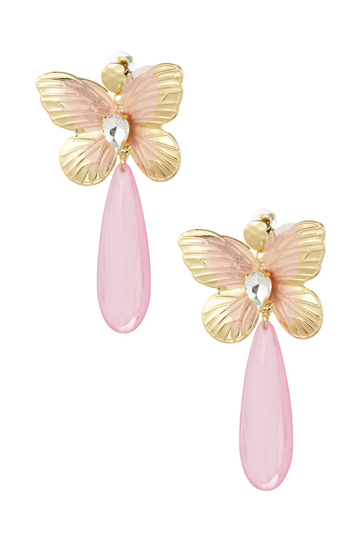 Butterfly charm earring with diamond h5 
