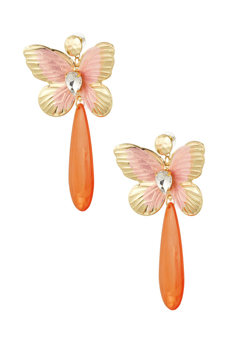 Butterfly Charm Earring With Diamond