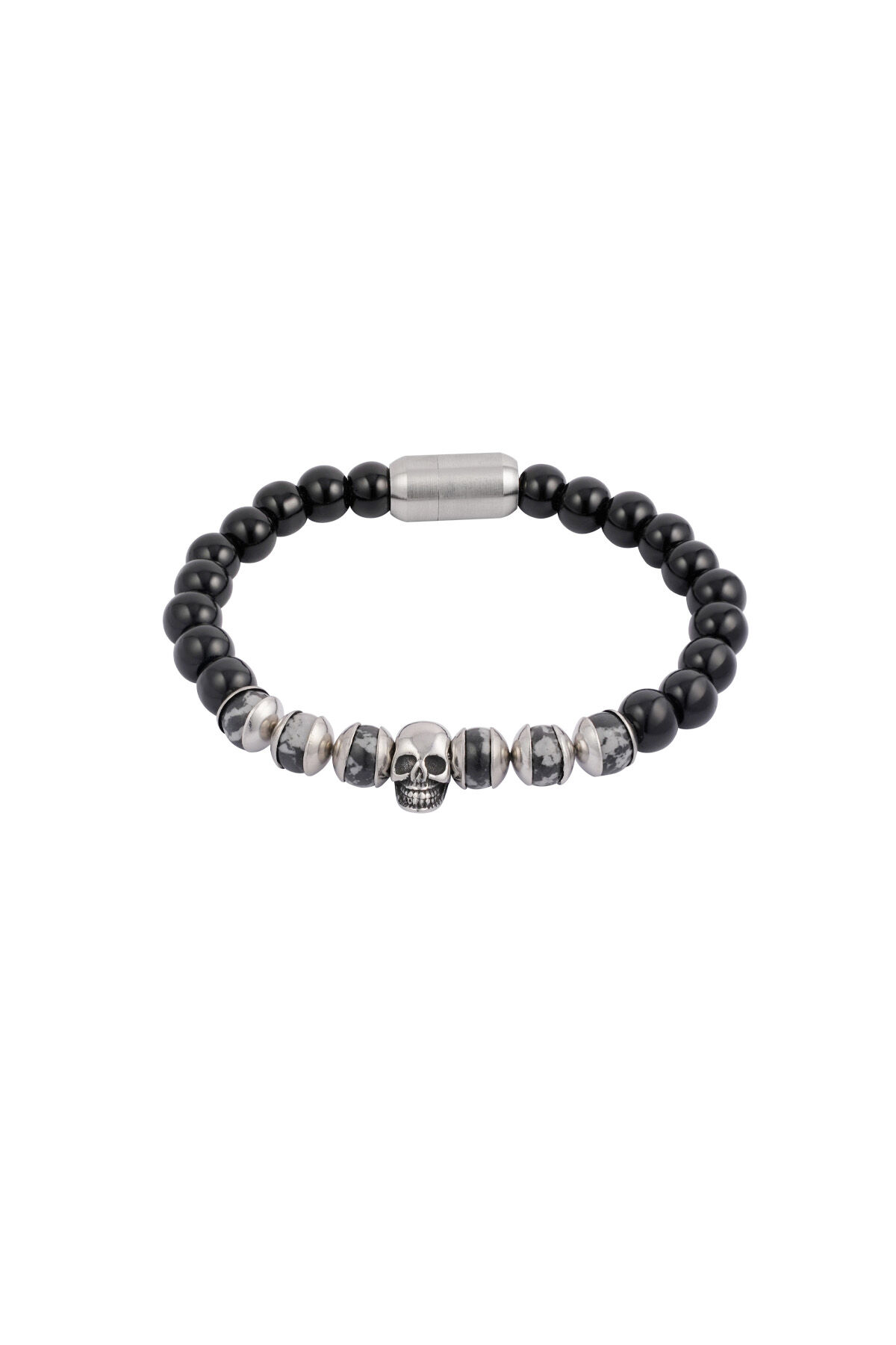 Armband mit Perlen und Totenkopf 