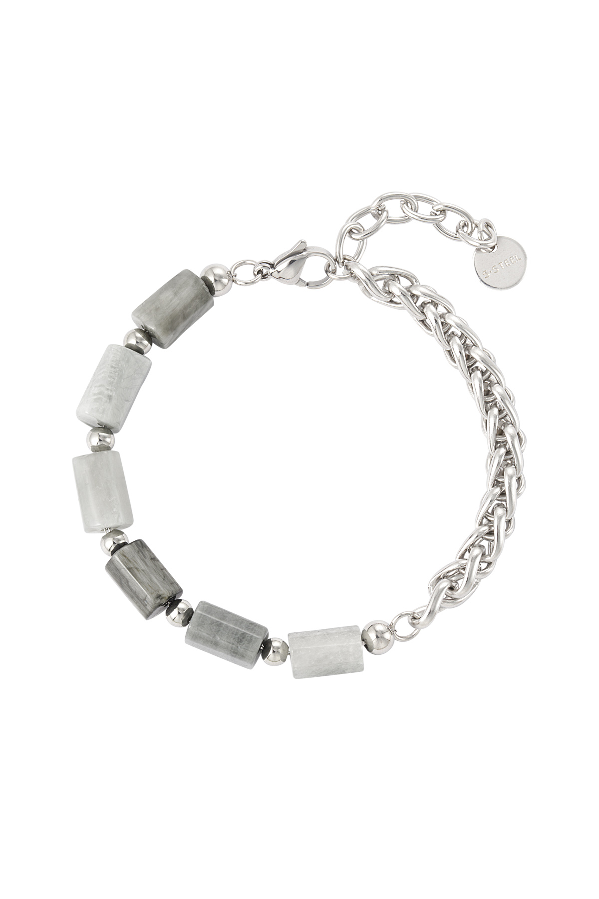 Bracciale con mezze ciondoli a mezza catena