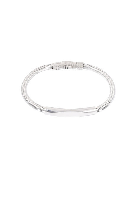 Silver color men's bracelet