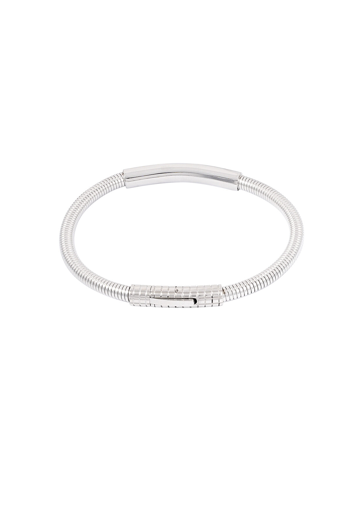 Silver color men's bracelet  h5 