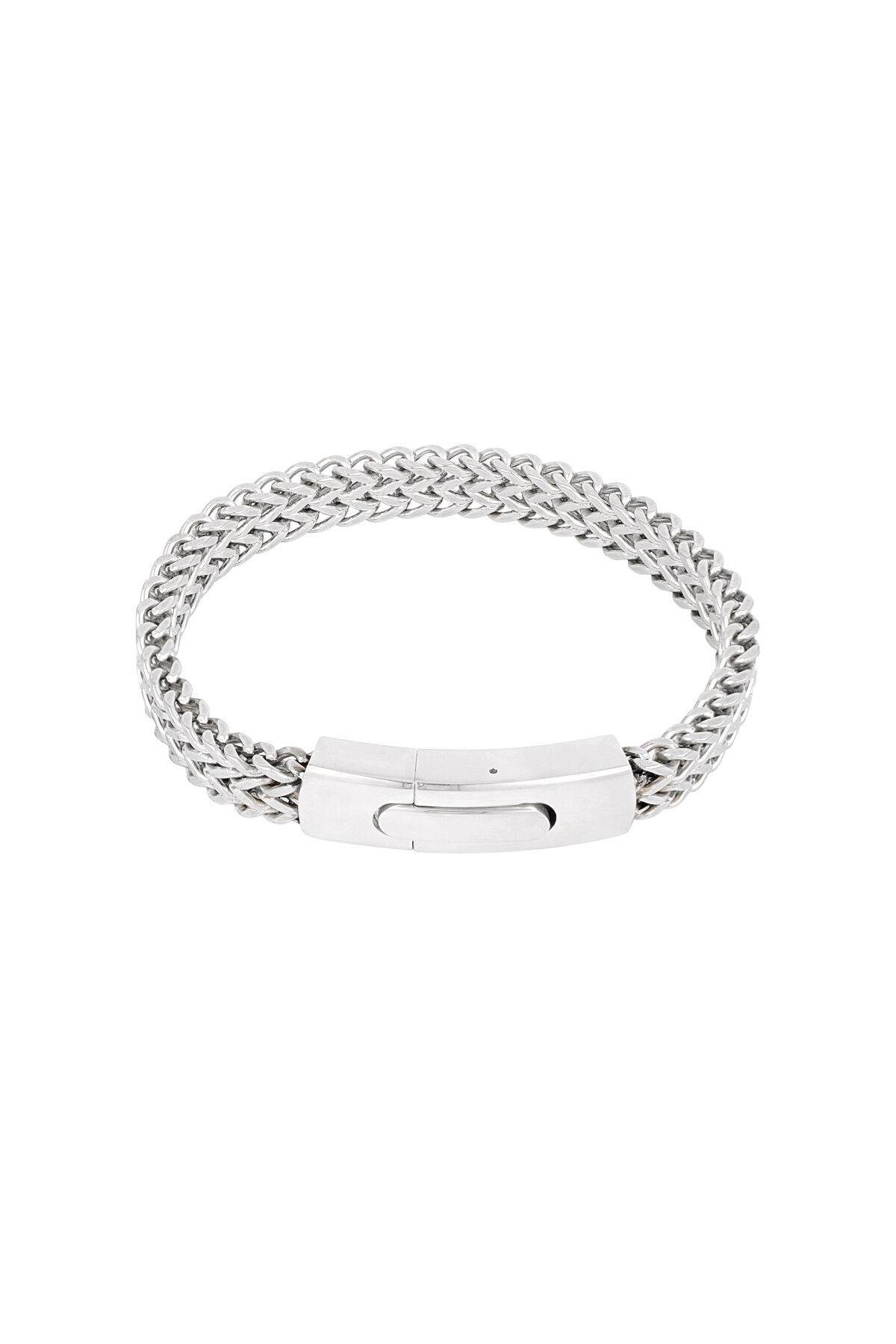 bracelet homme rayure acier h5 Image2