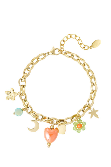 Charm Bracelet With Colored Charms