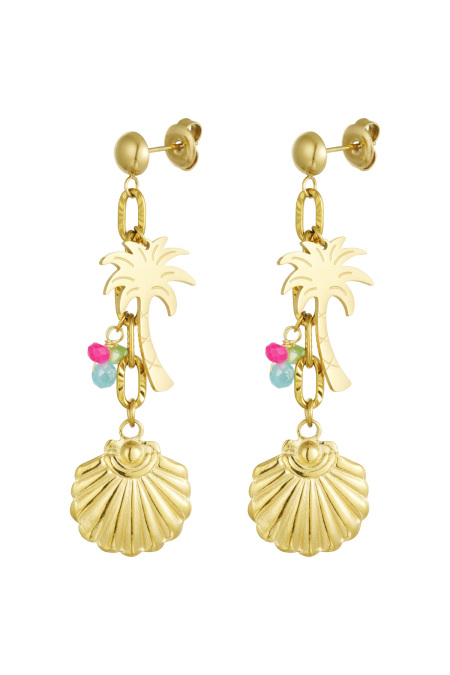 Beach Vibes Earrings With Charms